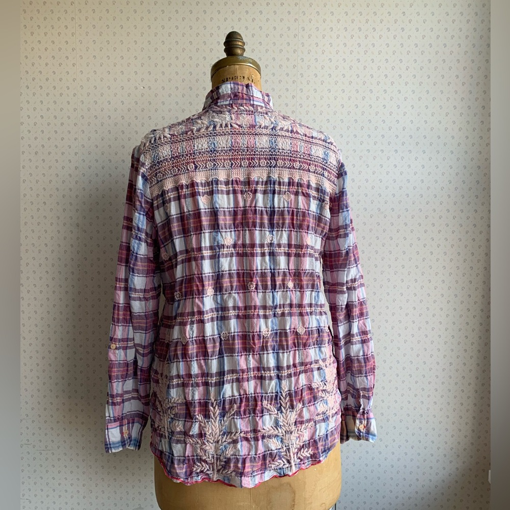 Johnny Was 3j Workshop Brandy Button Down Embroid… - image 4